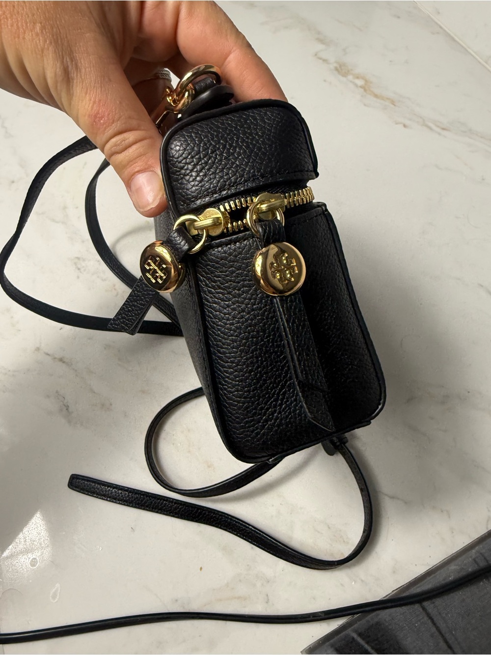 TORY BURCH SLIM ROMY TOP HANDLE
BAG in Black Leather Crossbody Bag  new - Picture 7 of 12